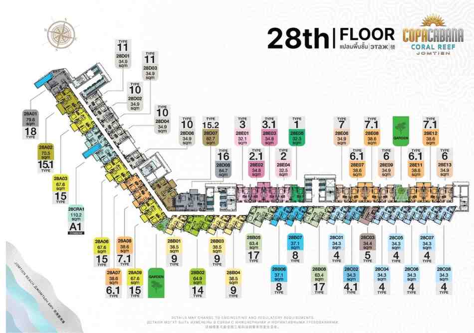 Copacabana Coral Reef 28th Floor Plan