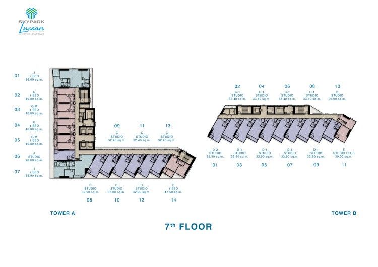 Skypark Lucean 7th Floor Plan