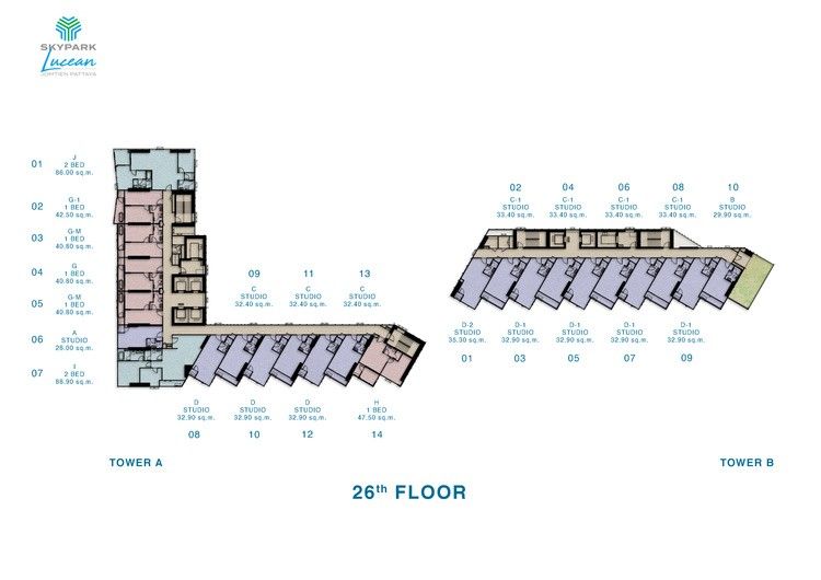 Skypark Lucean 26th Floor Plan