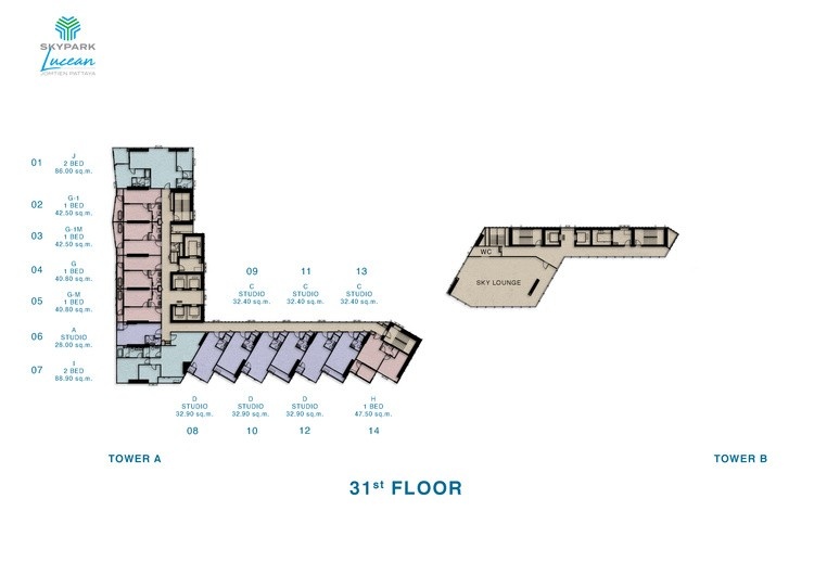 Skypark Lucean 31st Floor Plan