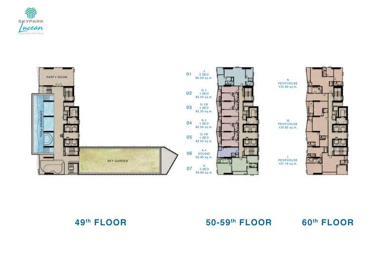 Skypark Lucean 49th-60th Floor Plan