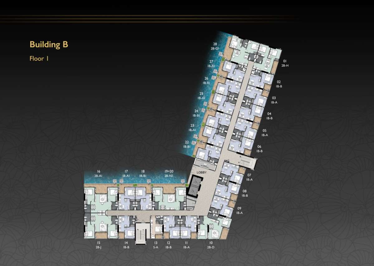 Zenith Pattaya 1 Bedroom Floor Plan