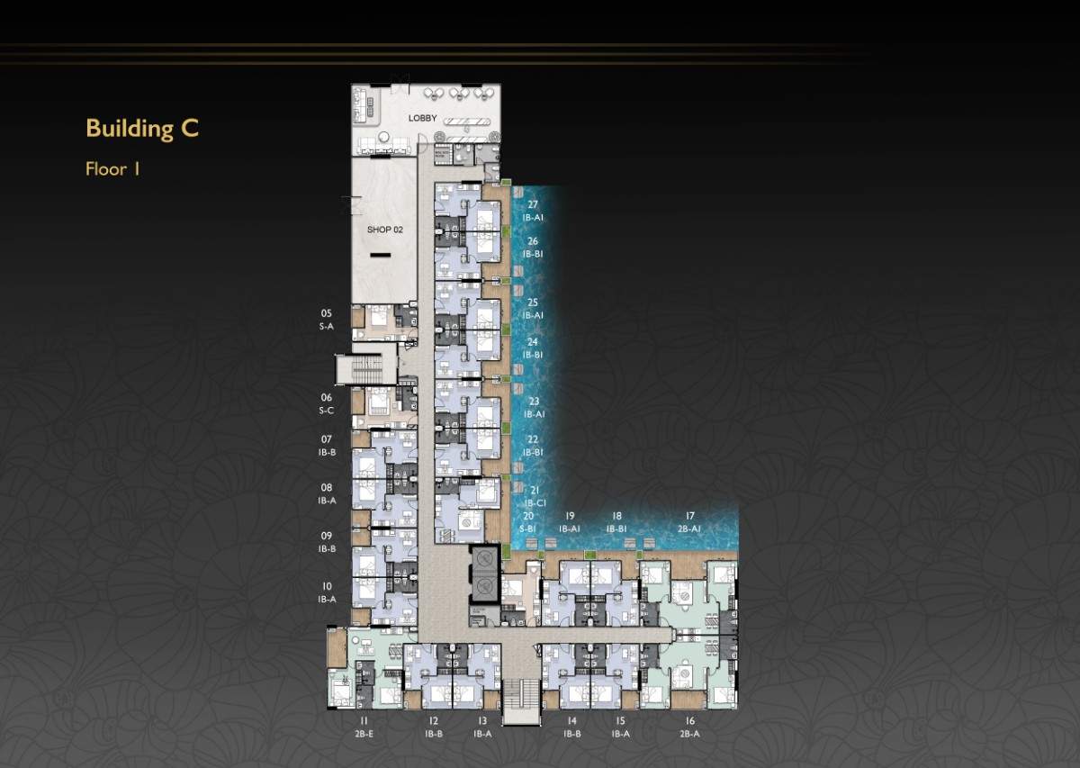 Zenith Pattaya 2 Bedroom Ocean View Plan