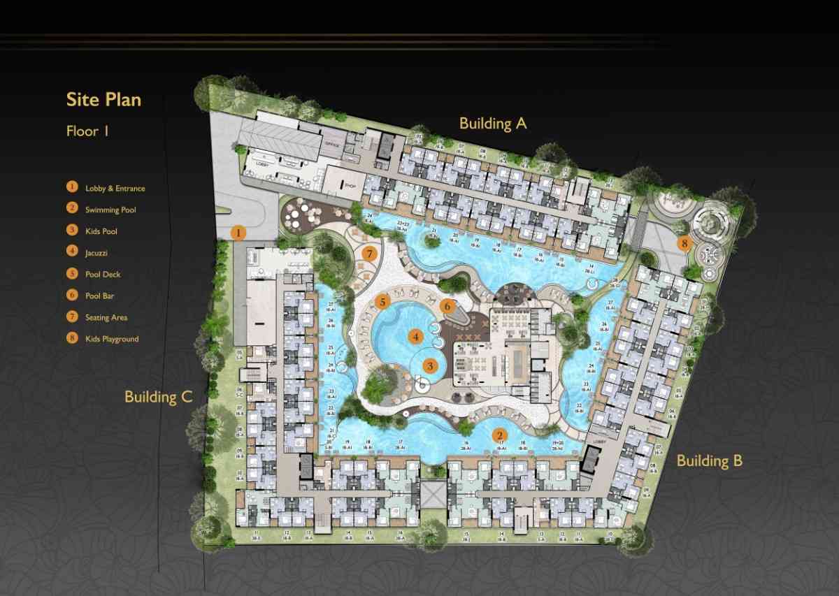 Zenith Pattaya 2 Bedroom Ocean View Plan